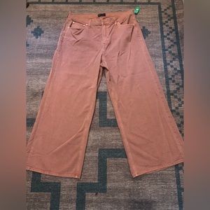 GAP High Rise Wide-Leg Jeans; Color cedar wood red; size 35 regular NWT